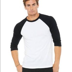 new • bella canvas unisex 3/4 sleeve baseball tee